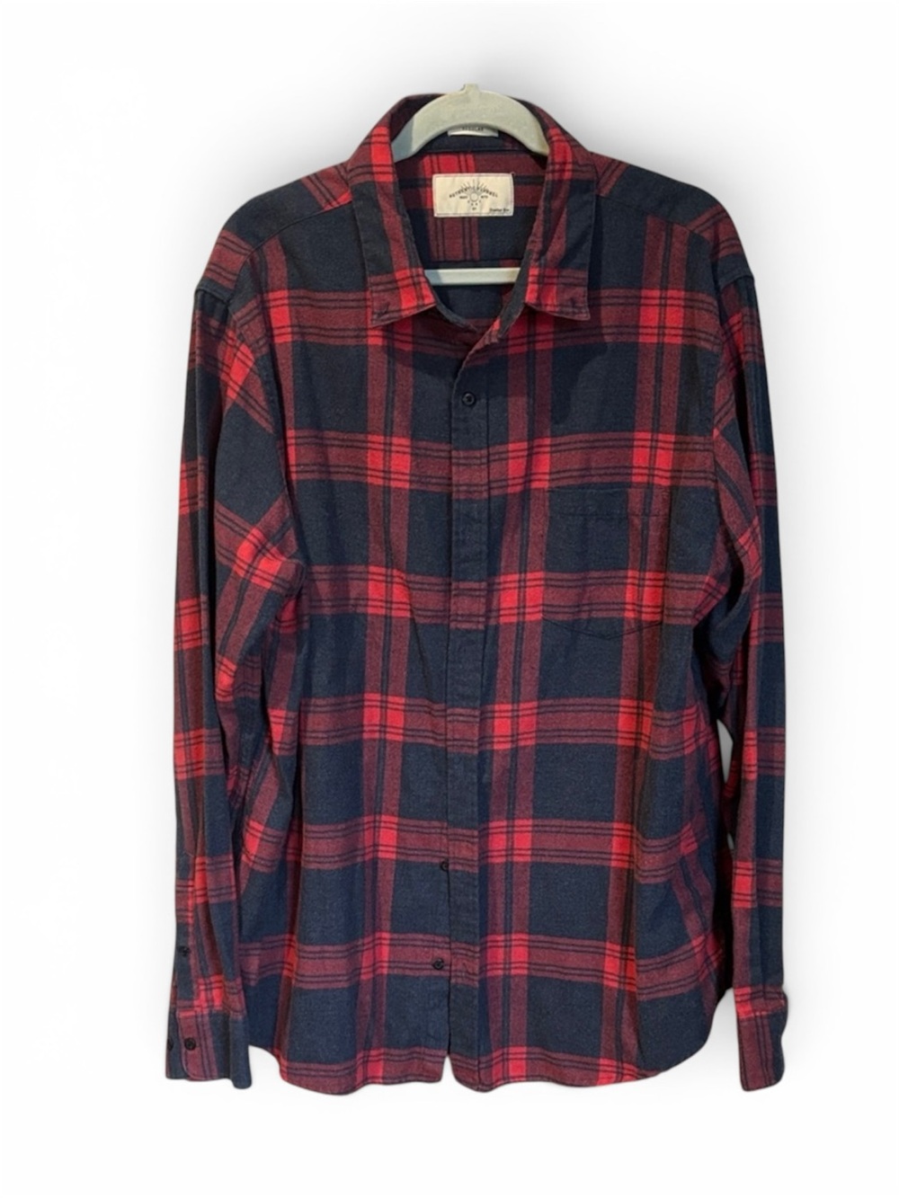 Hawker Rye Classic Red and Blue Flannel Men's Shirt size XXL